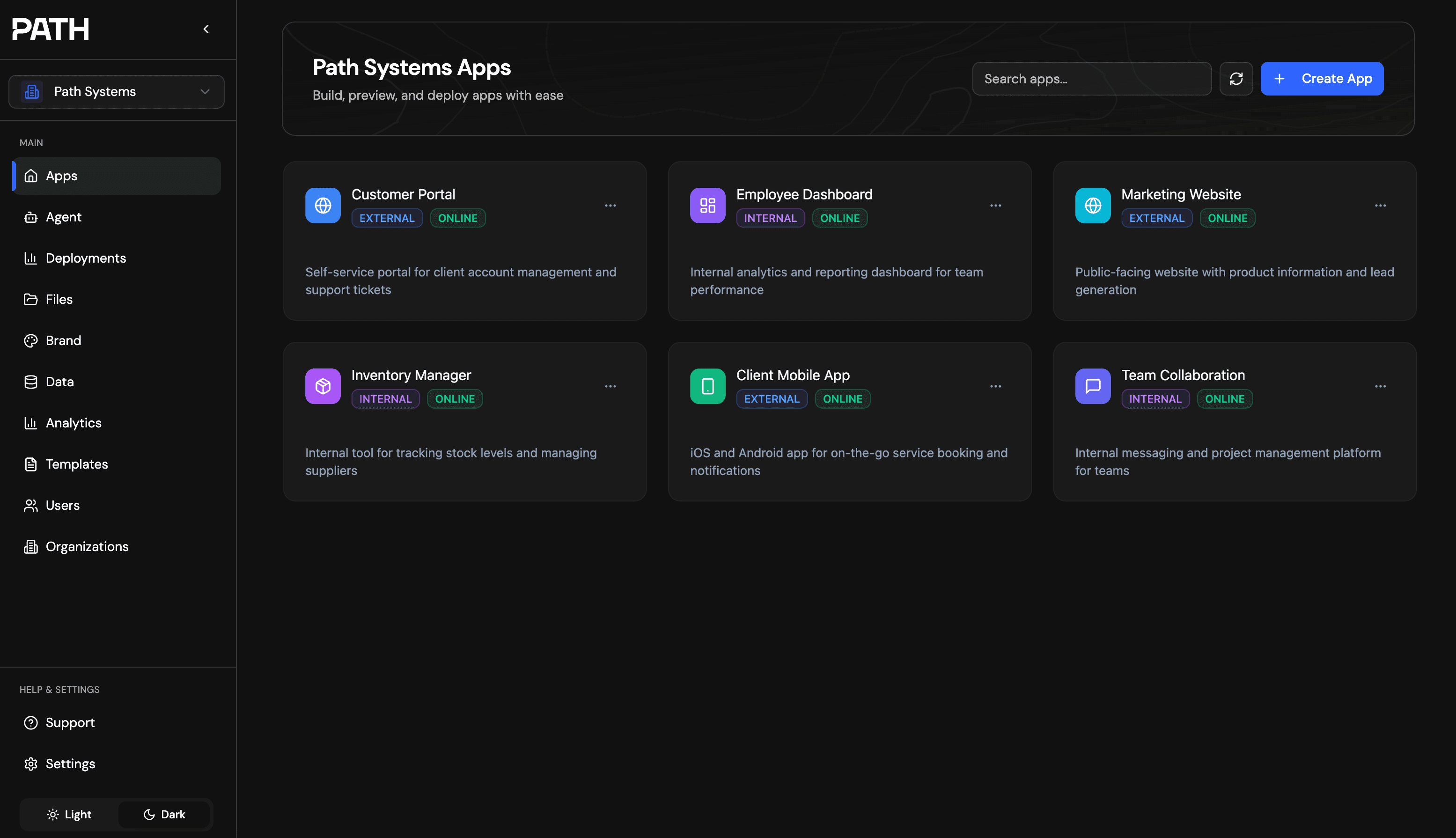 Path Systems Dashboard